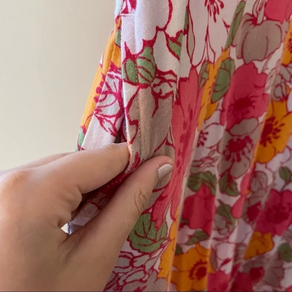 Land’s End cotton floral girls’ summer sundress vintage casual‎ colorful pockets